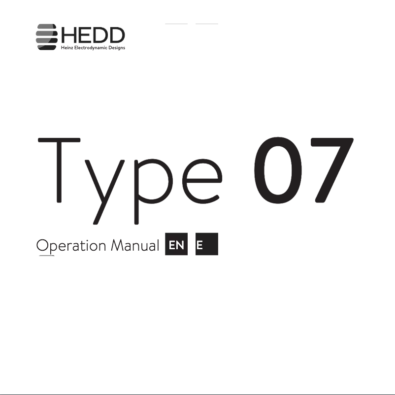 Page n°1 - Manuel utilisateur HEDD Type 07