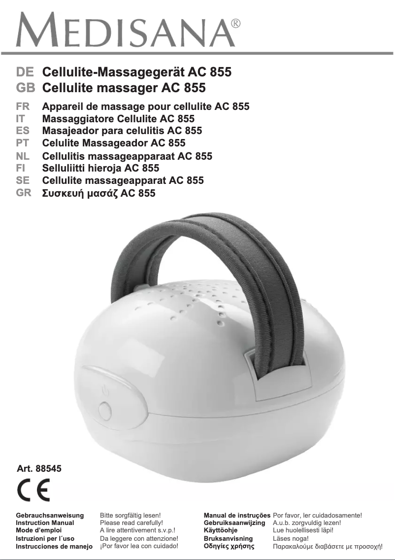 Image de la première page du manuel de l'appareil AC 855