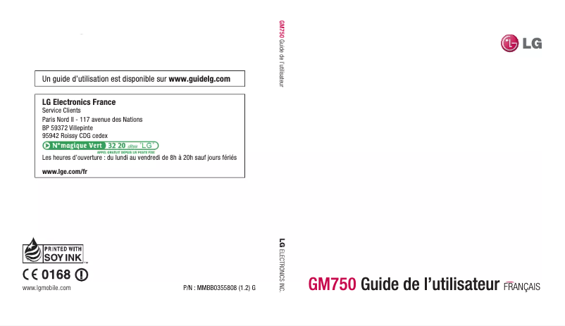 Página 1 del manual Manual de usuario LG GM750