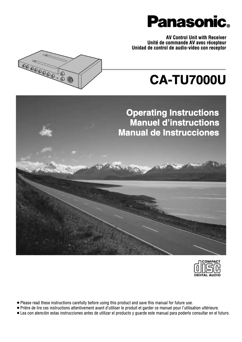 Page 1 de la notice Manuel utilisateur Panasonic CA-TU7000U