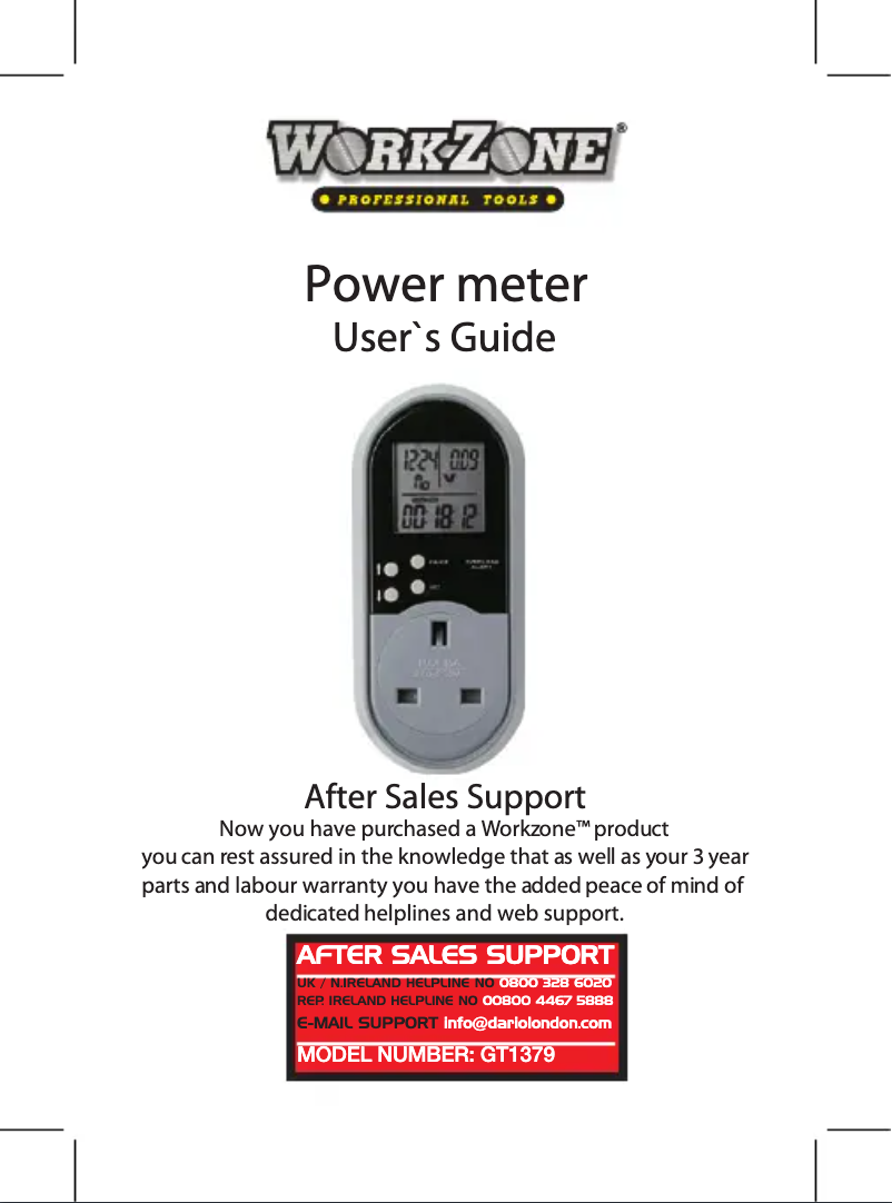 Image de la première page du manuel de l'appareil GT379