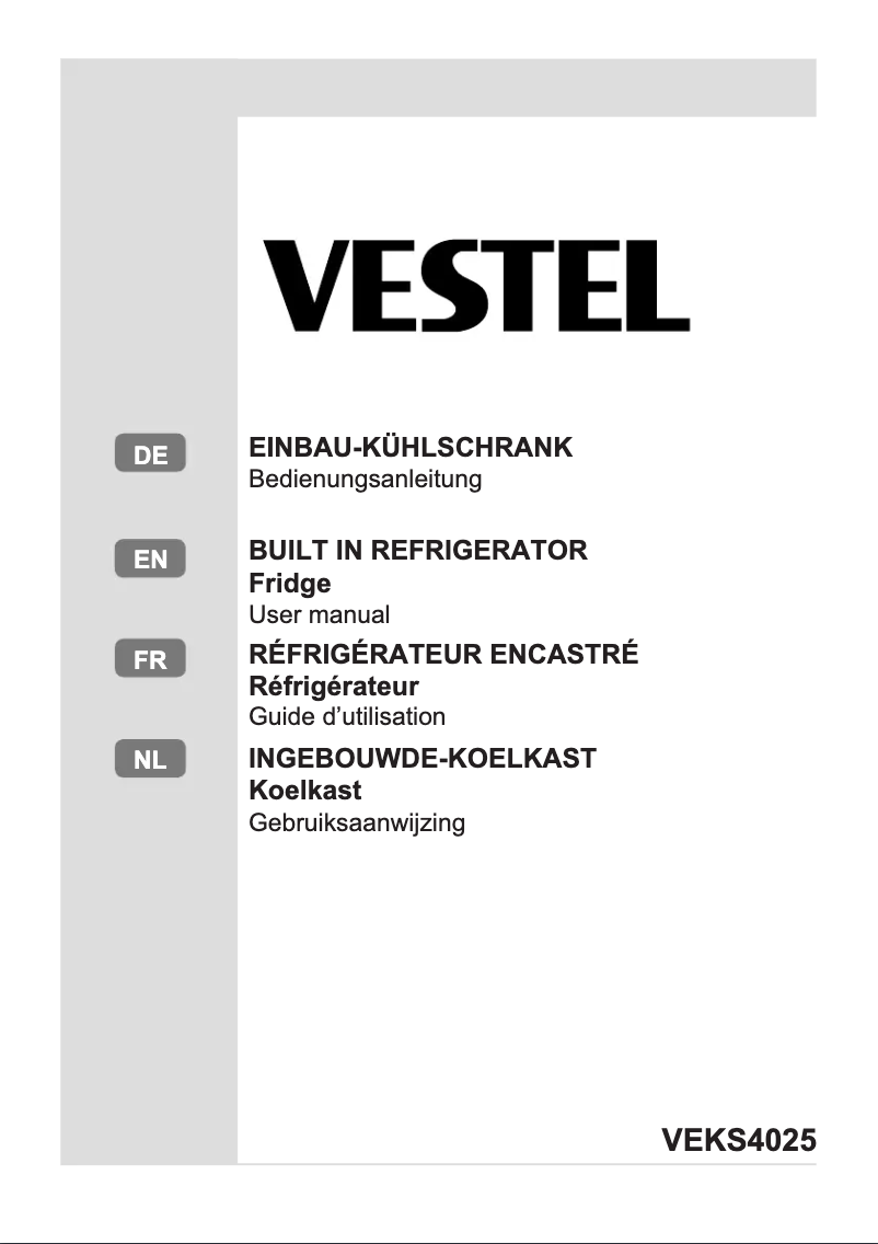 Page 1 de la notice Manuel utilisateur Vestel VEKS4025