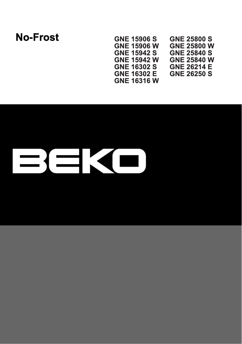 Page n°1 - Manuel utilisateur Beko GNE 15942 W