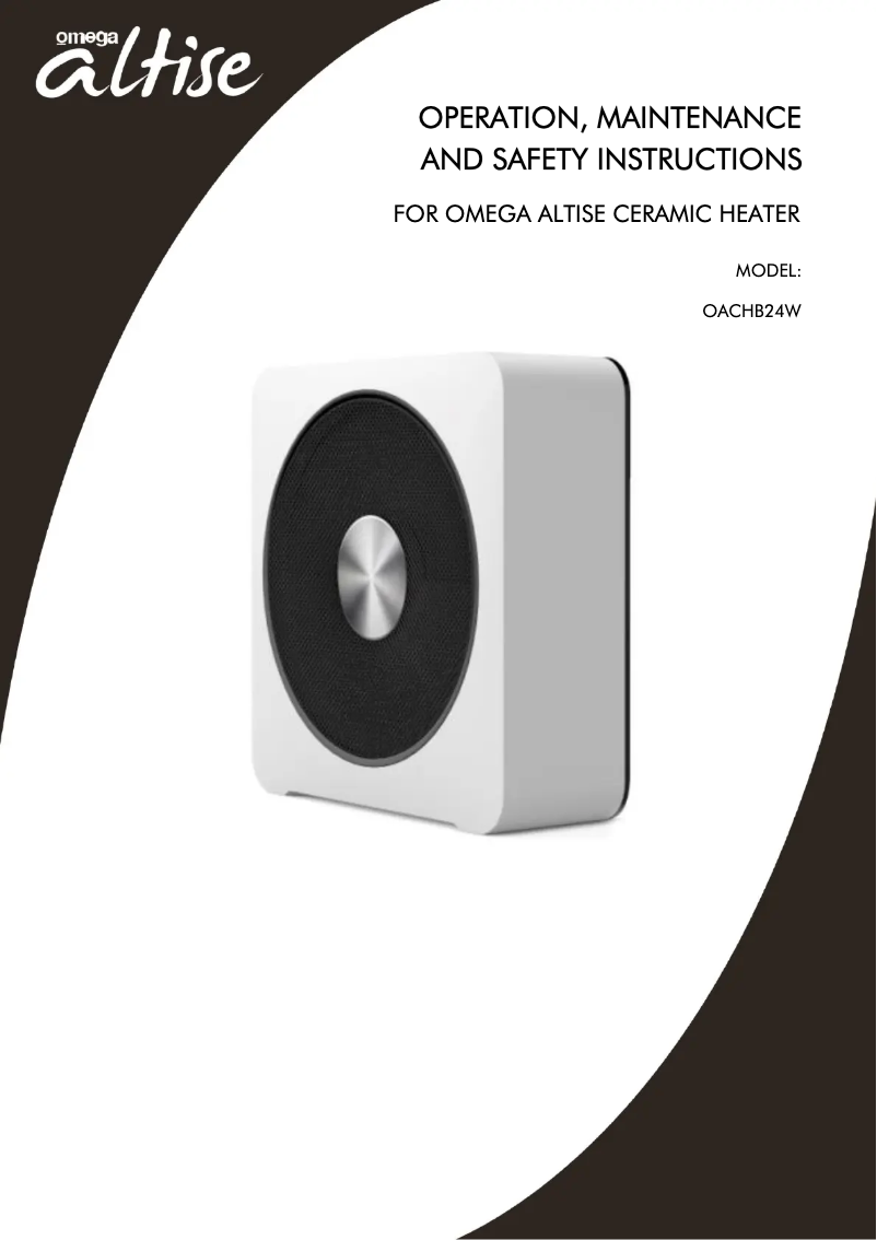 Page n°1 - Manuel utilisateur Omega Altise OACHB24W