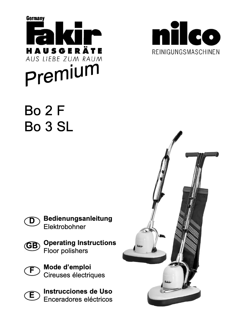 Imagen de la primera página del manual del dispositivo Premium Bo 3 SL