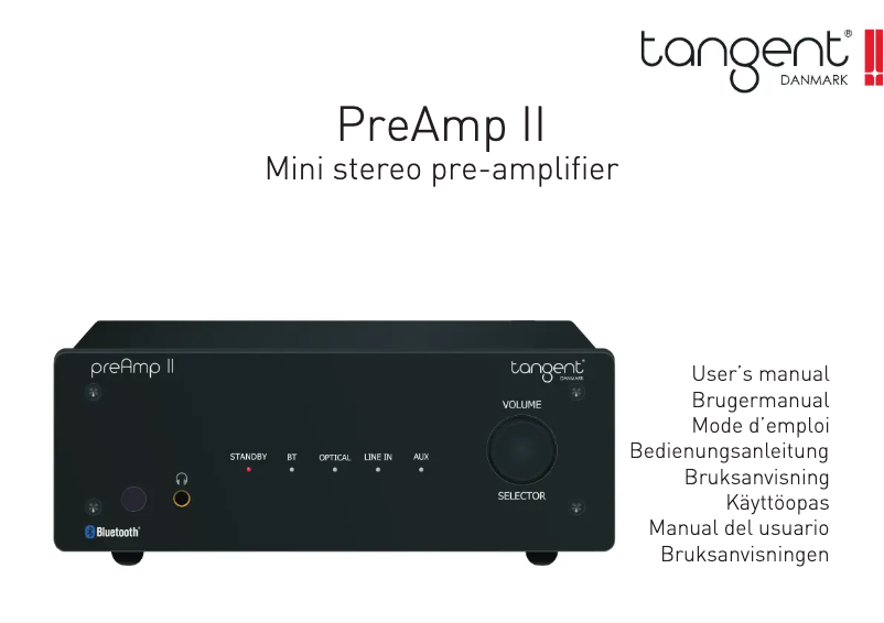 Image de la première page du manuel de l'appareil PreAmp II