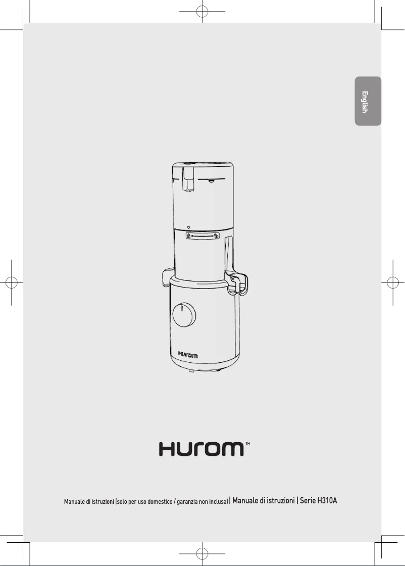 Page n°1 - Manuel utilisateur Hurom H310 Easy Clean