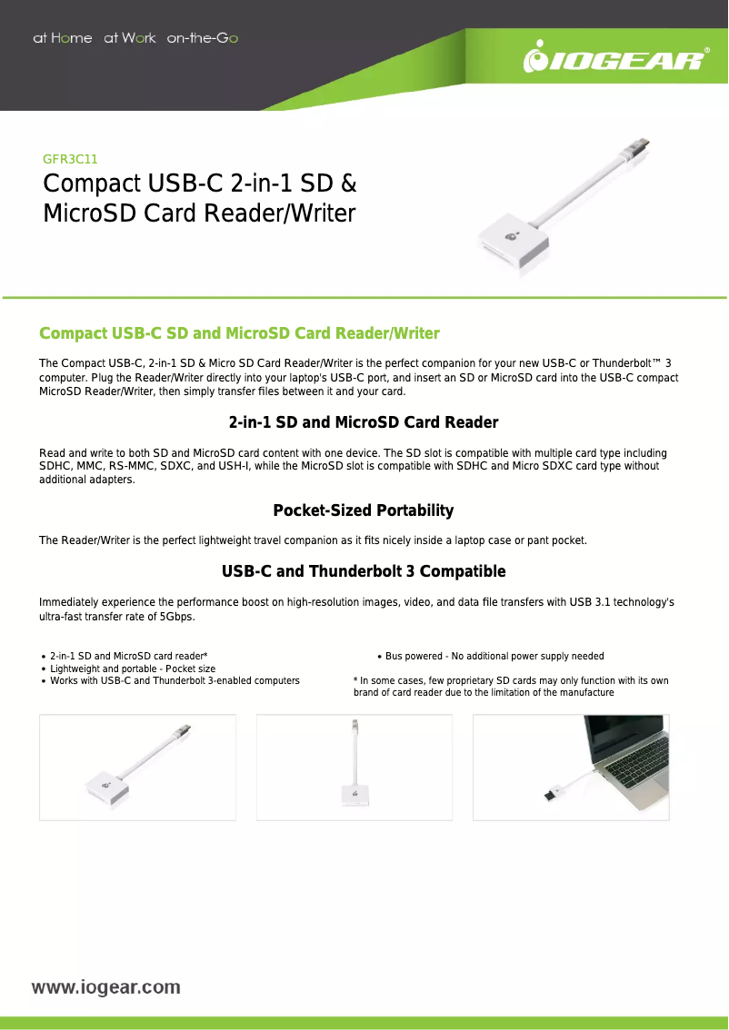 Image de la première page du manuel de l'appareil GFR3C11