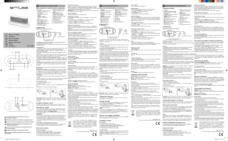 Página 1 del manual Manual de usuario Muse M-170 CRW
