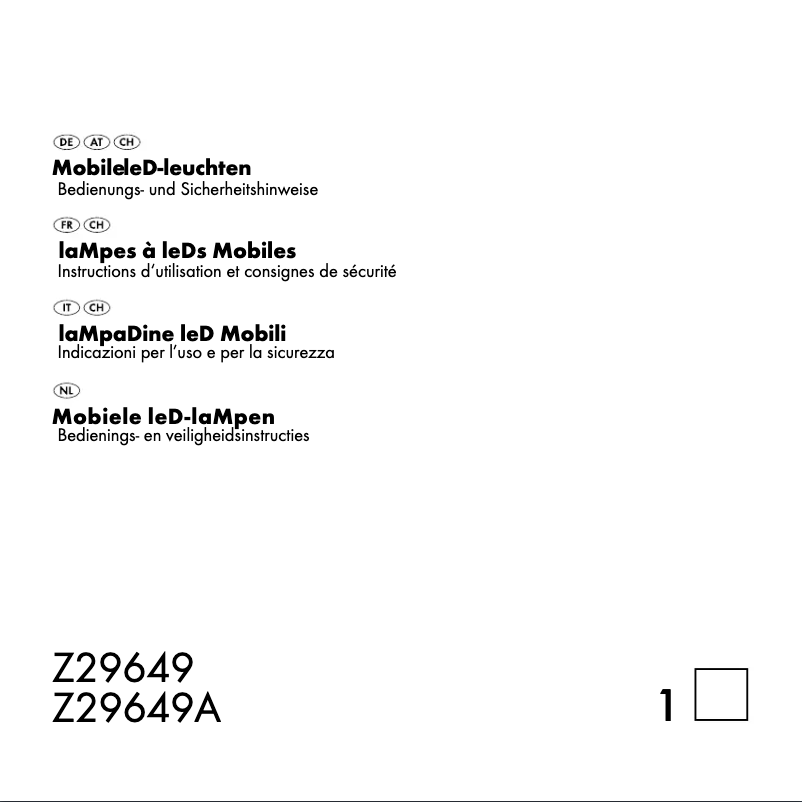 Page n°1 - Manuel utilisateur Livarno Lux IAN 61447