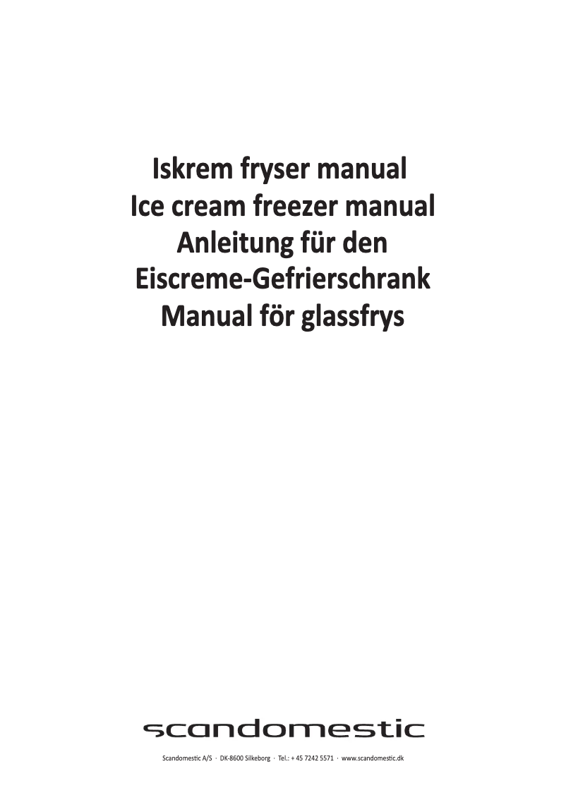 Page n°1 - Manuel utilisateur Scancool SIF600C