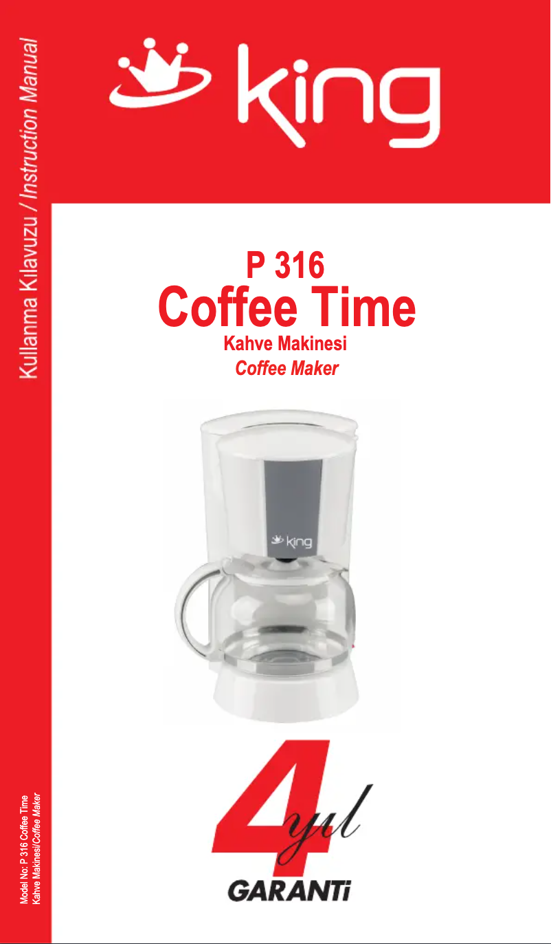 Página 1 del manual Manual de usuario King P 316 Coffee Time