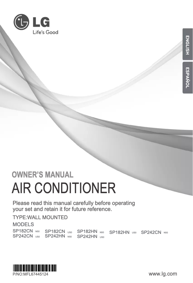 Página 1 del manual Manual de usuario LG SP242CN