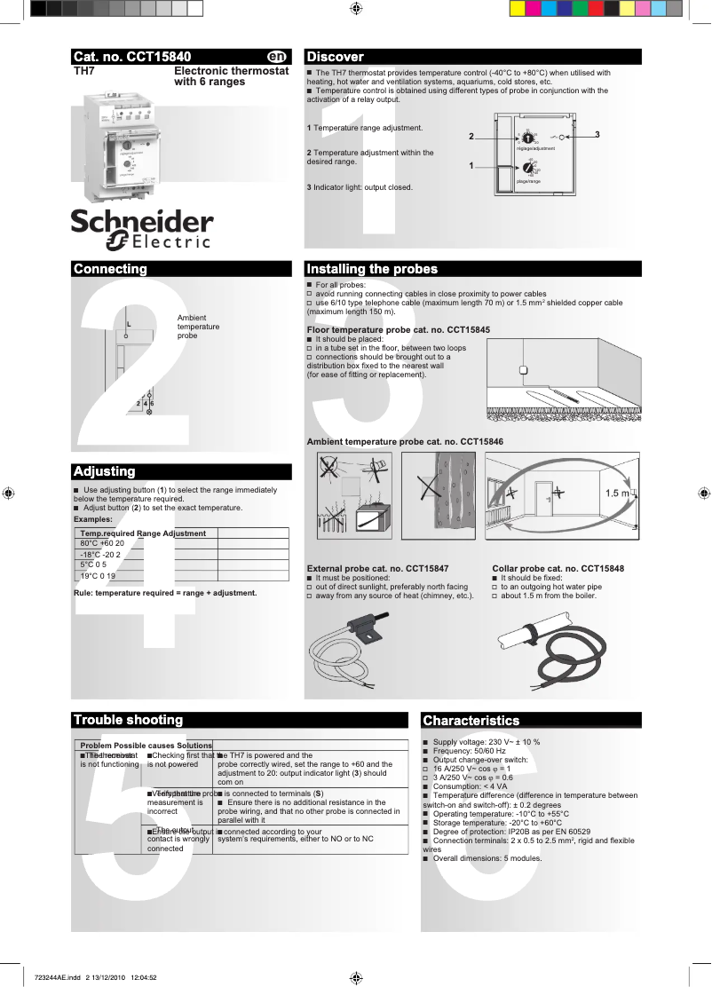 Page n°1 - Manuel utilisateur Schneider CCT15840