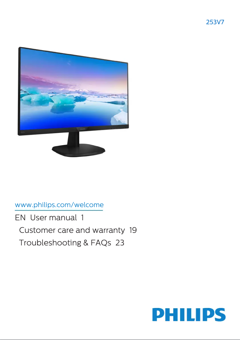 Página 1 del manual Manual de usuario Philips V Line 253V7LDSB