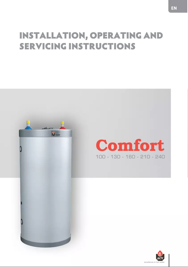 Imagen de la primera página del manual del dispositivo Comfort 240