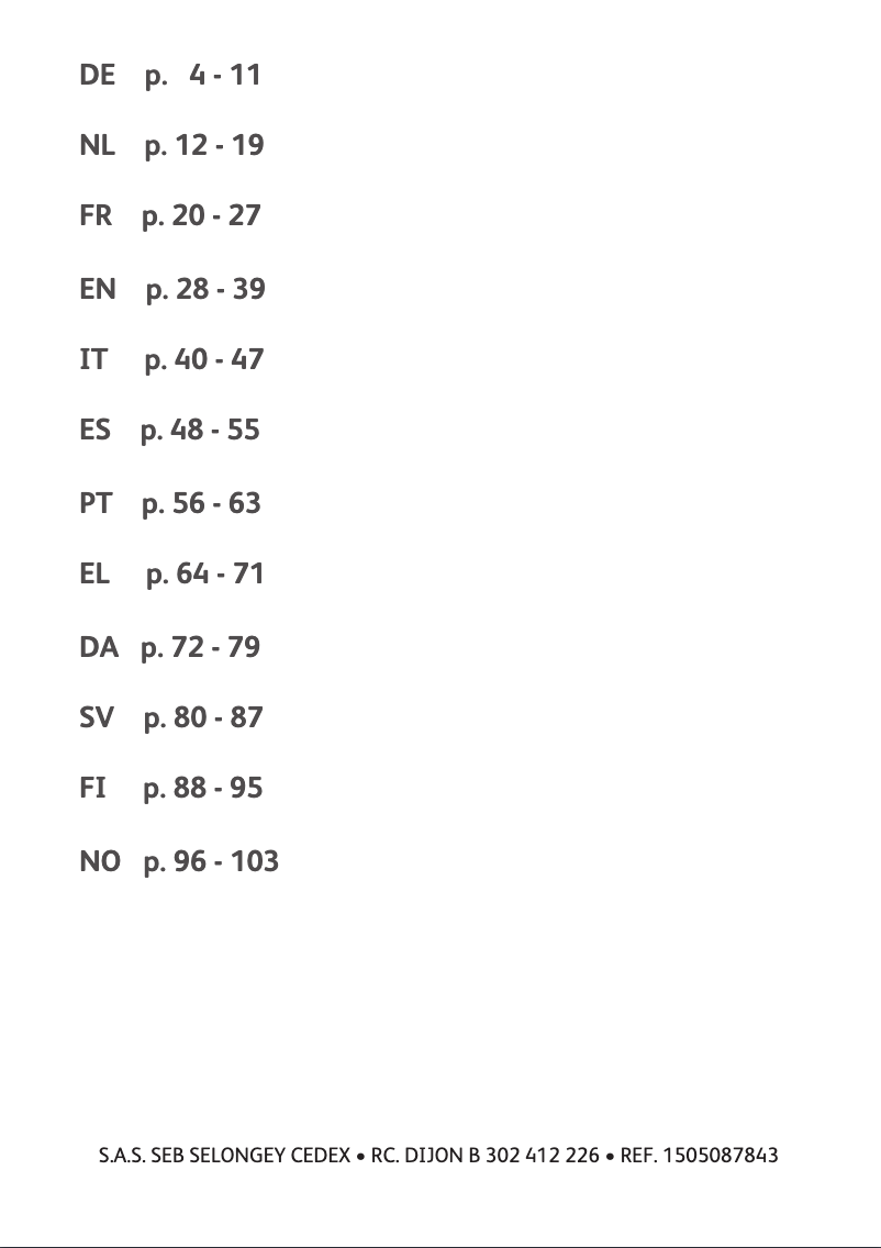 Image de la première page du manuel de l'appareil ActiFry Essential FZ3010