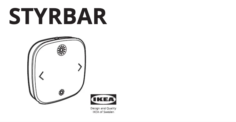Page 1 de la notice Manuel utilisateur Ikea STYRBAR 304.883.63