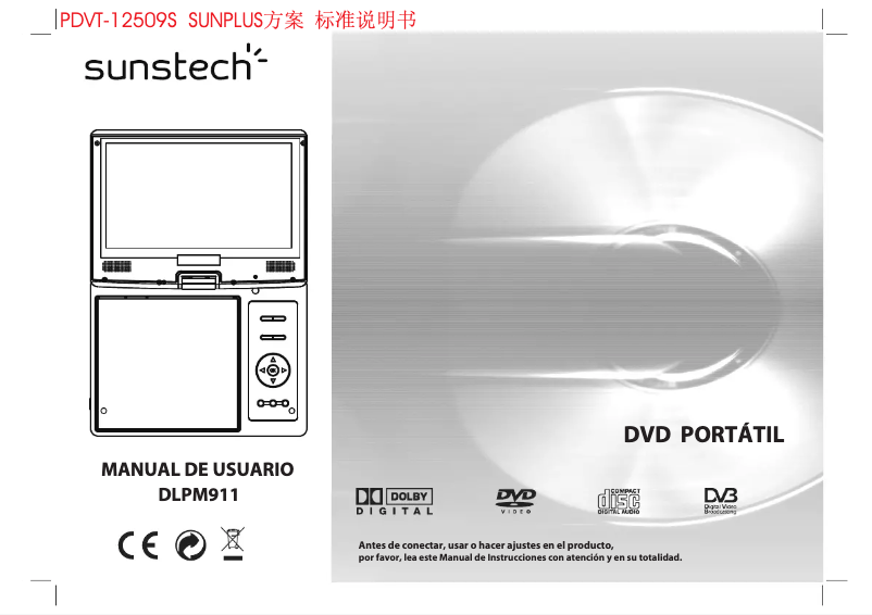 Page n°1 - Manuel utilisateur Sunstech DLPM911