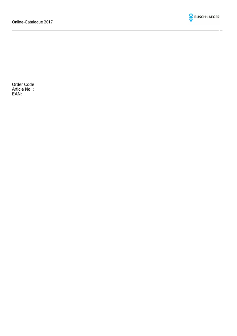 Page 1 de la notice Manuel utilisateur Busch-Jaeger 1742-866
