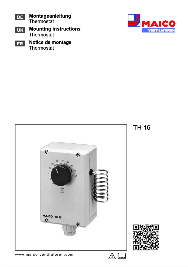 Page 1 de la notice Manuel utilisateur Maico TH 16