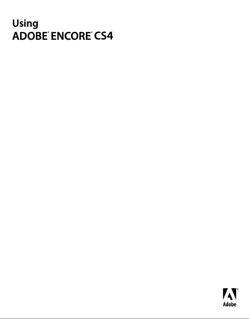 Page 1 de la notice Manuel utilisateur Adobe Encore CS4