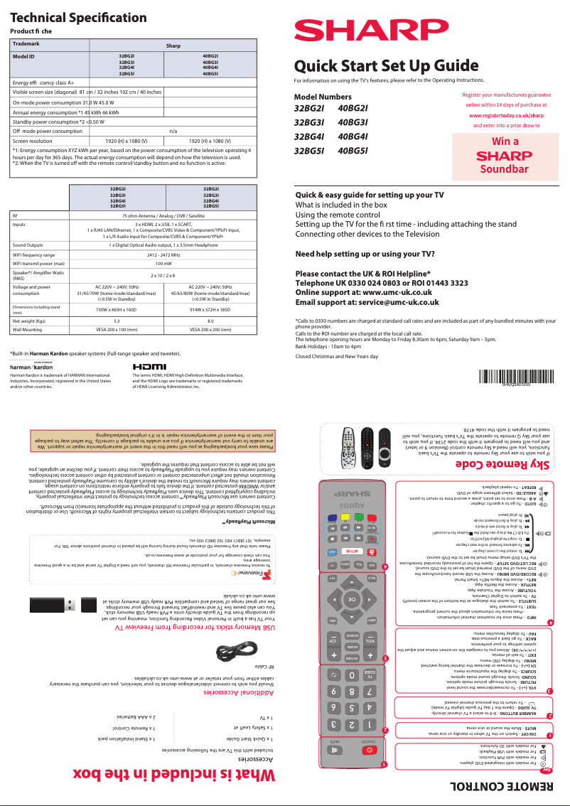 Page n°1 - Manuel utilisateur Sharp 32BG4I