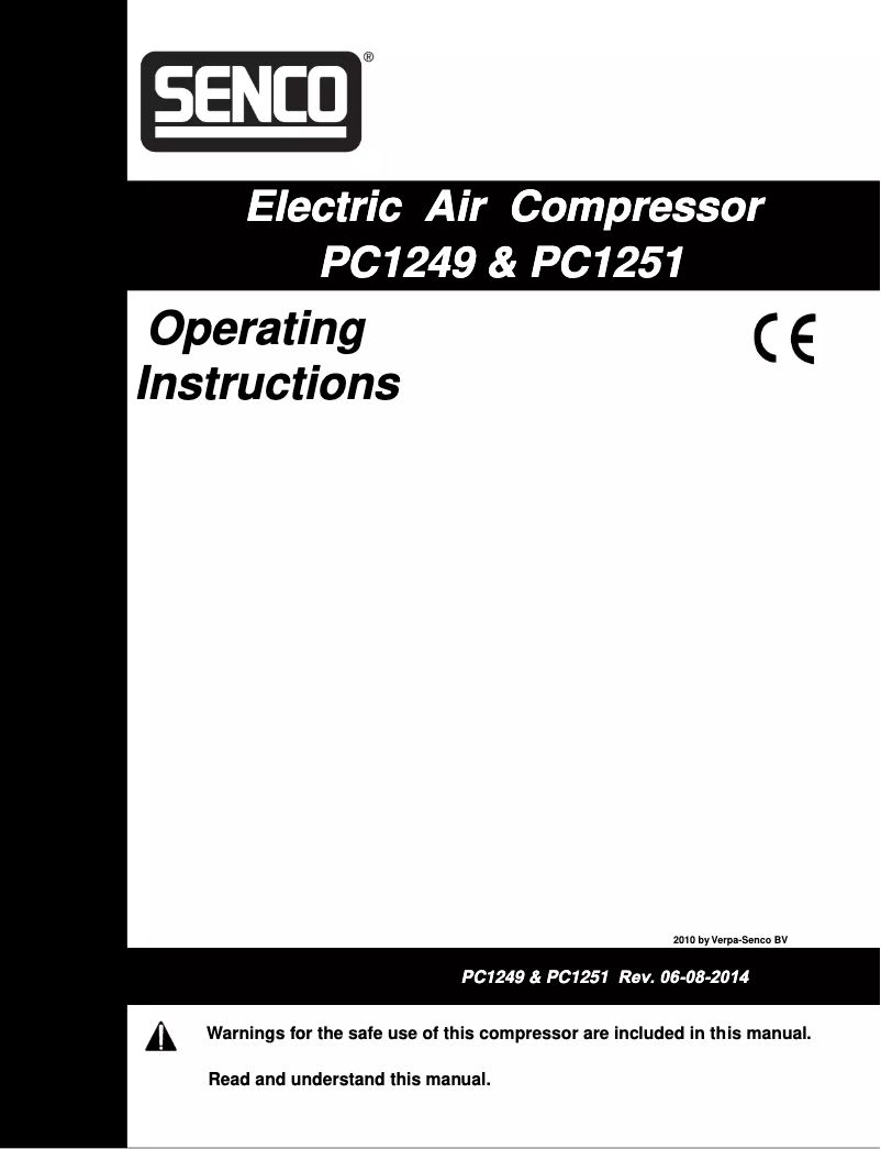 Page n°1 - Manuel utilisateur Senco PC1251