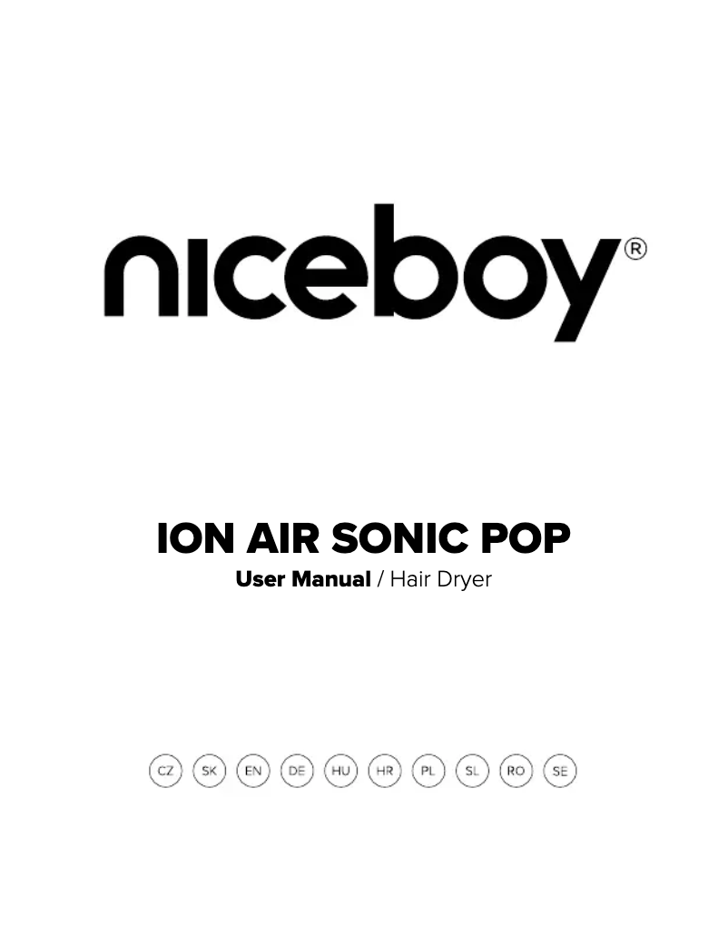 Image de la première page du manuel de l'appareil ION AIR Sonic Pop