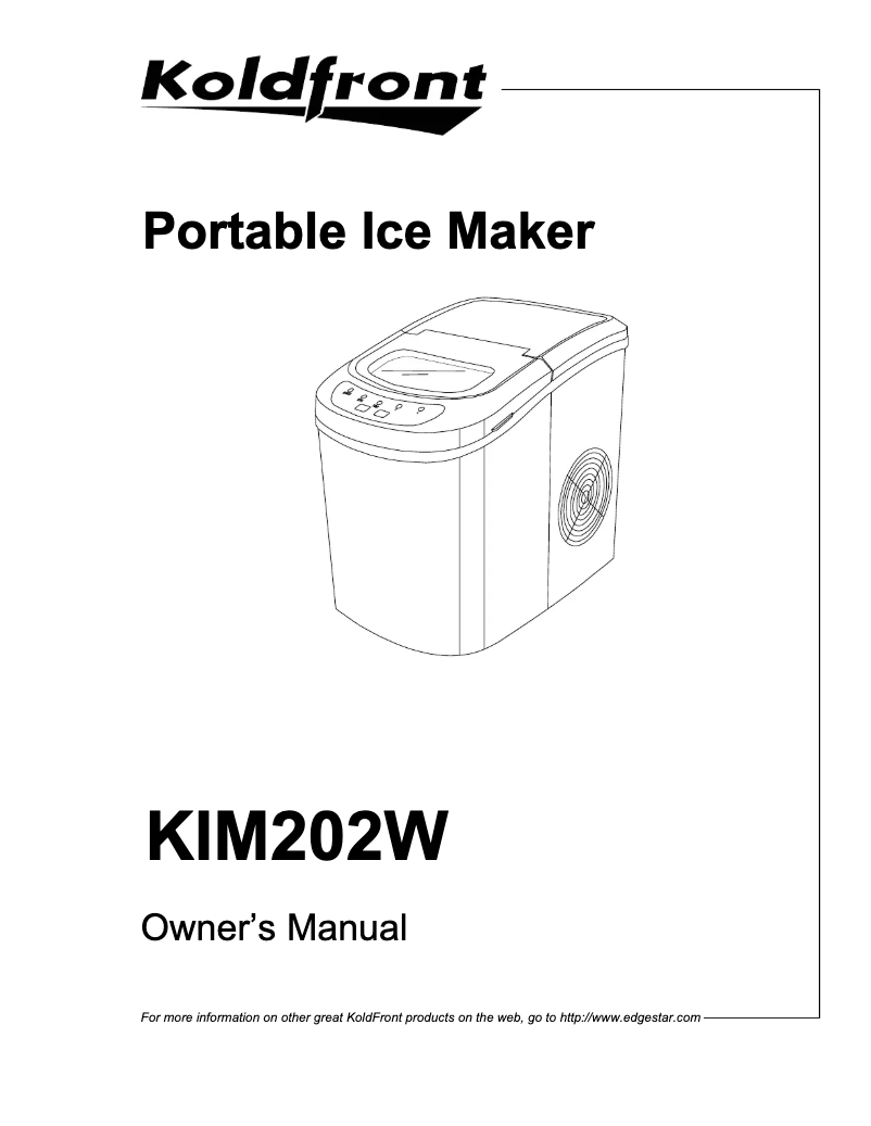 Page n°1 - Manuel utilisateur Koldfront KIM202