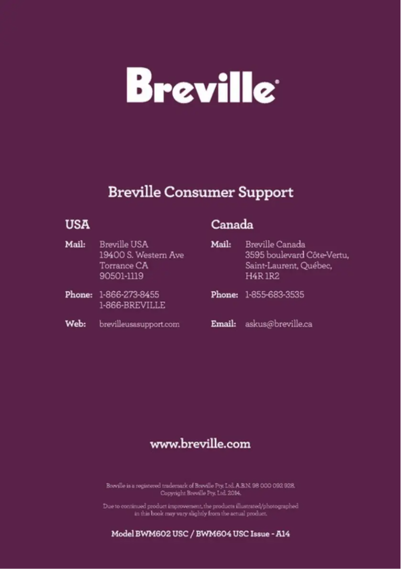 Page 1 de la notice Manuel utilisateur Breville the Smart Waffle BWM604