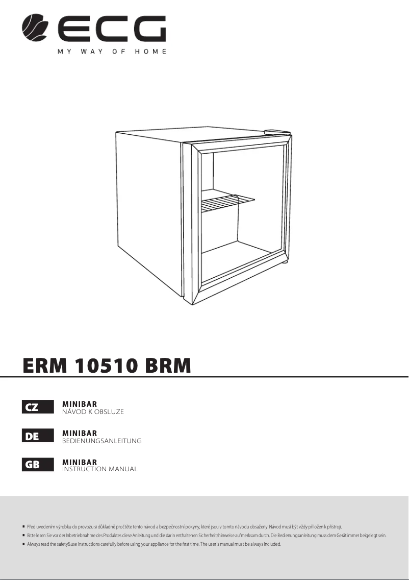 Imagen de la primera página del manual del dispositivo ERM 10510 BRM