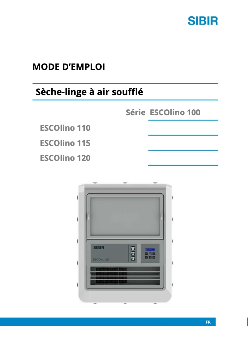 Image de la première page du manuel de l'appareil ESCOlino 115