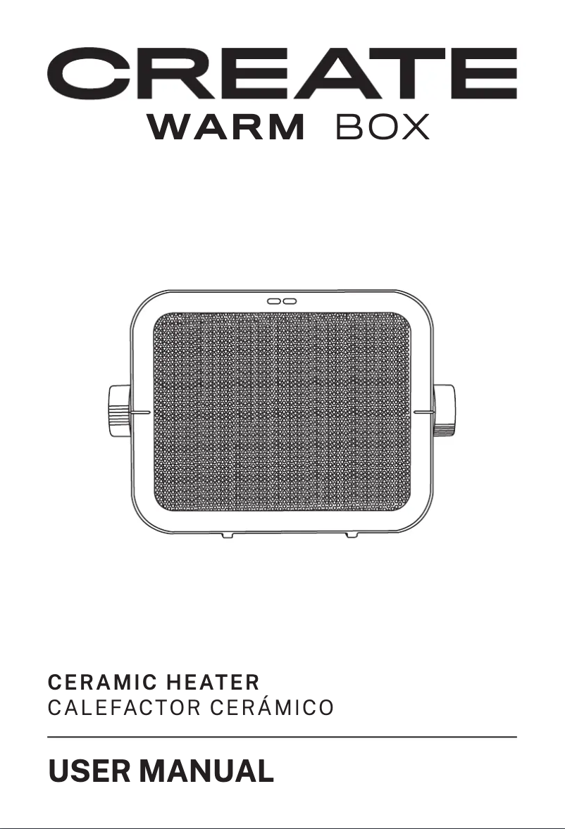 Page 1 de la notice Manuel utilisateur Create WARM BOX