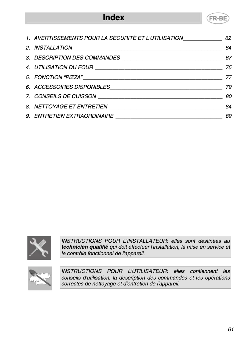 Page n°1 - Manuel utilisateur Smeg SC381XPZ
