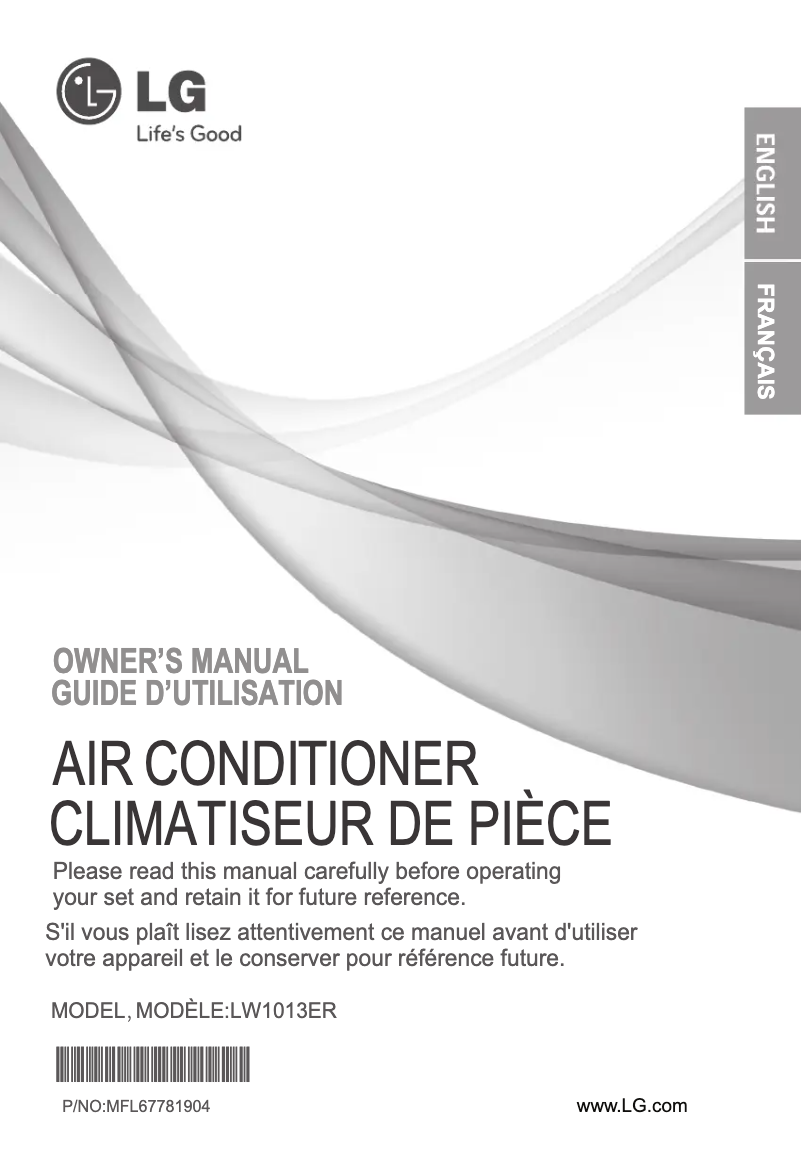 Página 1 del manual Manual de usuario LG LW1011ER