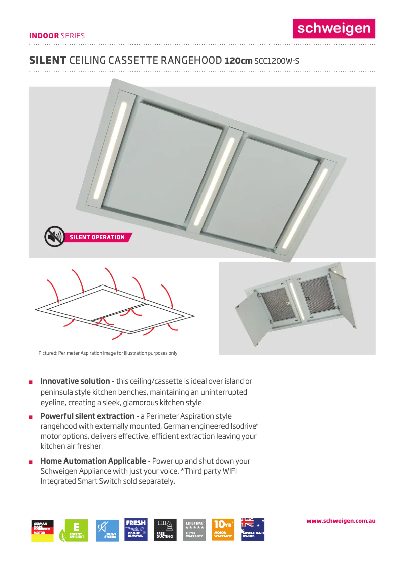 Page 1 de la notice Fiche technique Schweigen SCC1200W-S