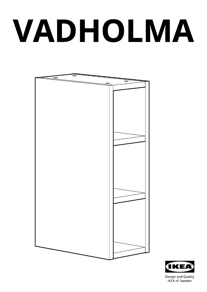 Page 1 de la notice Manuel utilisateur Ikea VADHOLMA 003.743.44