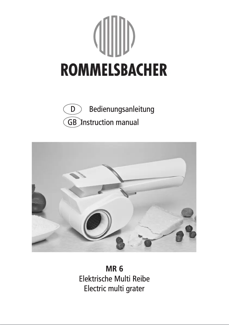 Image de la première page du manuel de l'appareil MR 6