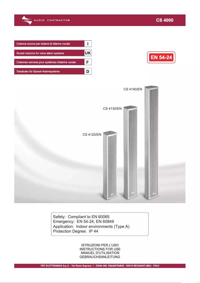 Image de la première page du manuel de l'appareil CS 4120/EN