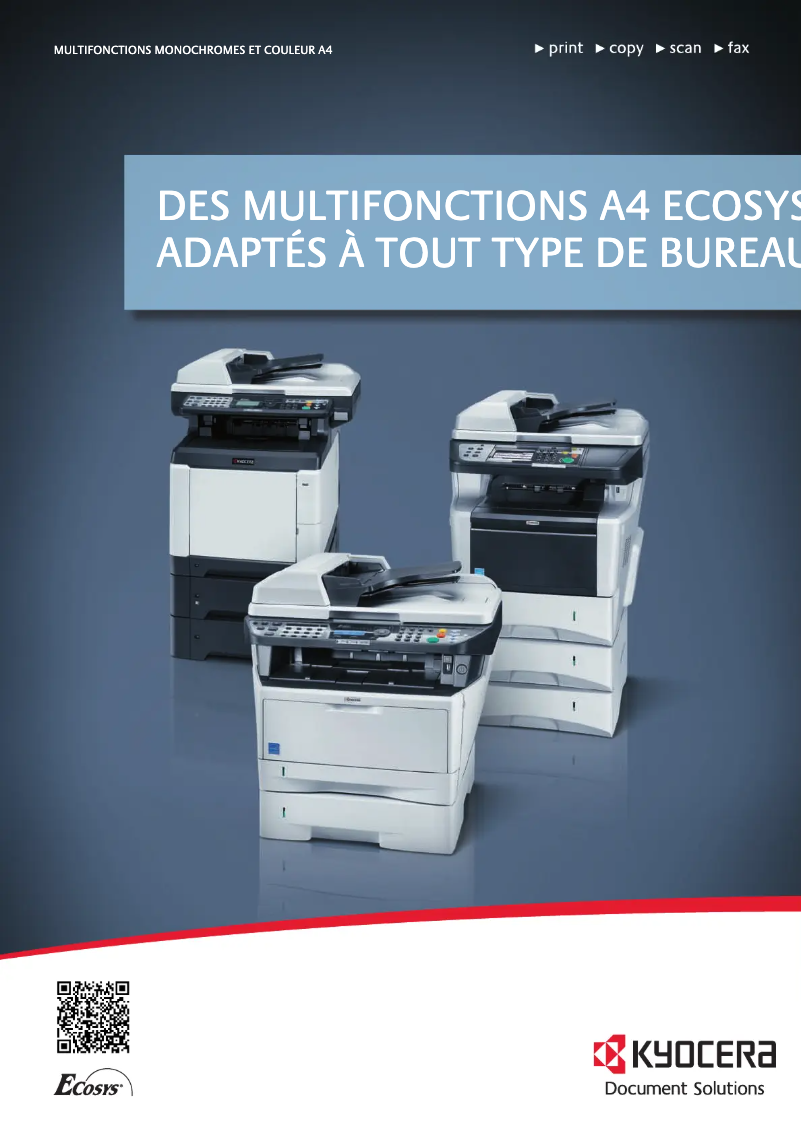 Page 1 de la notice Manuel utilisateur Kyocera FS FS-1035MFP/DP