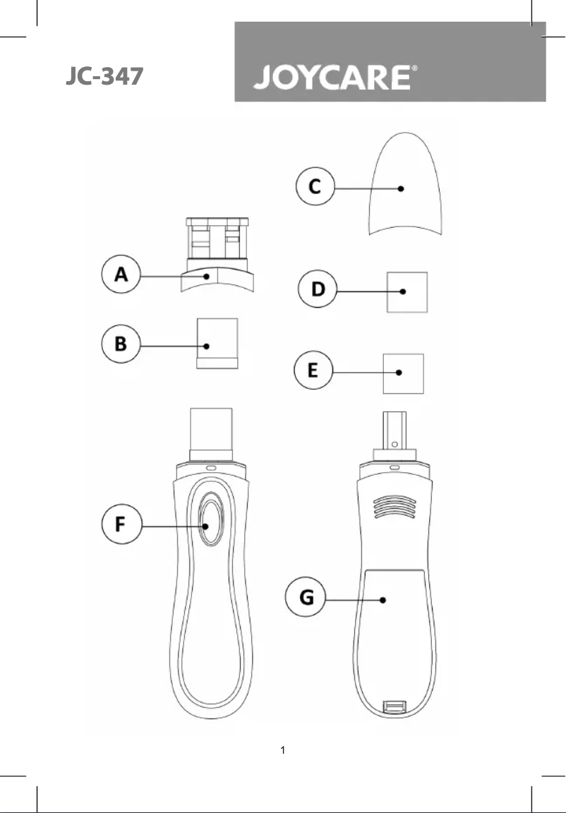 Page 1 de la notice Manuel utilisateur Joycare Splendi JC-347