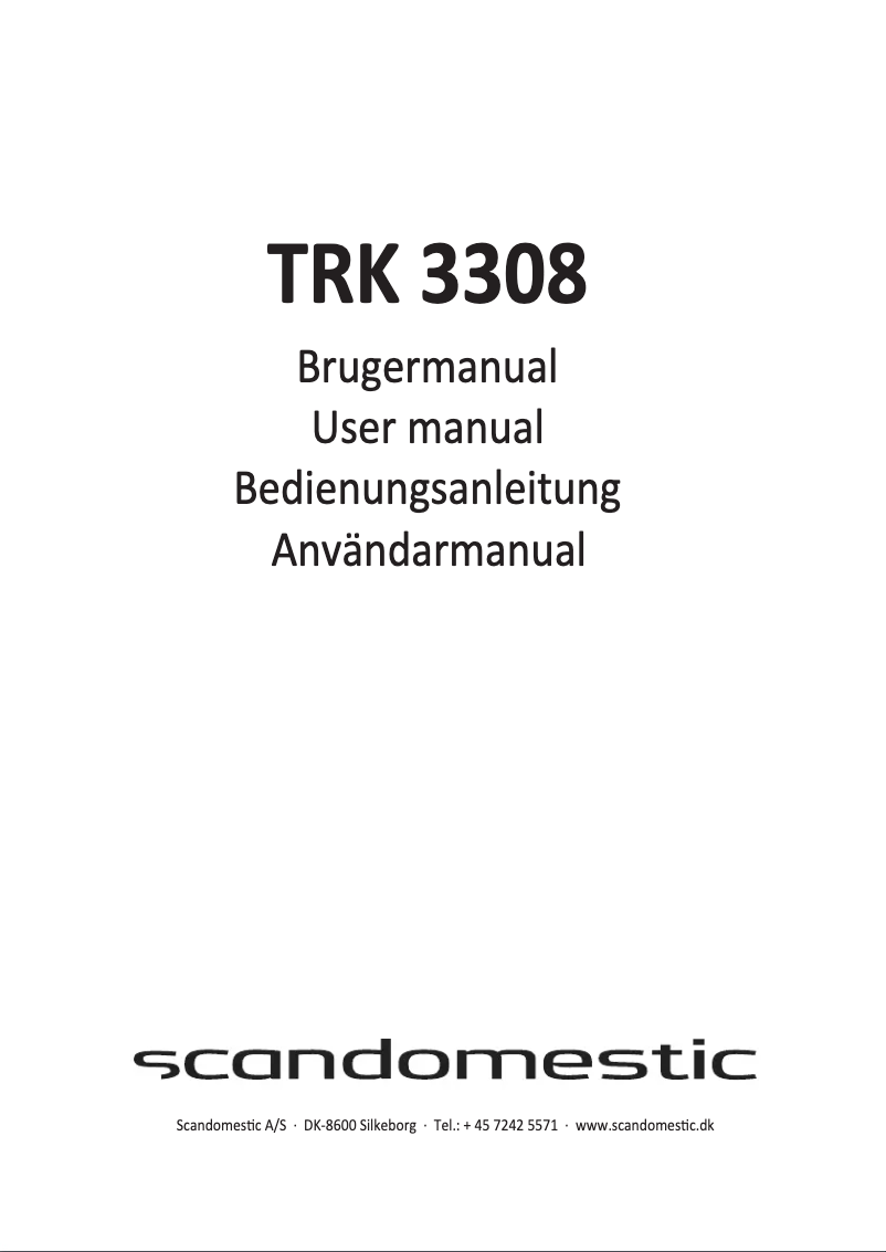 Page 1 de la notice Manuel utilisateur Scandomestic TRK 3308