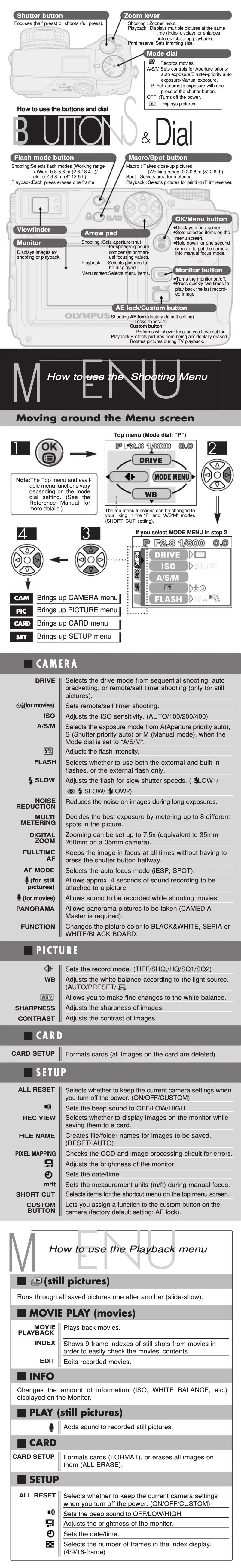 Page 1 de la notice Guide de démarrage rapide Olympus Camedia C-70 Zoom
