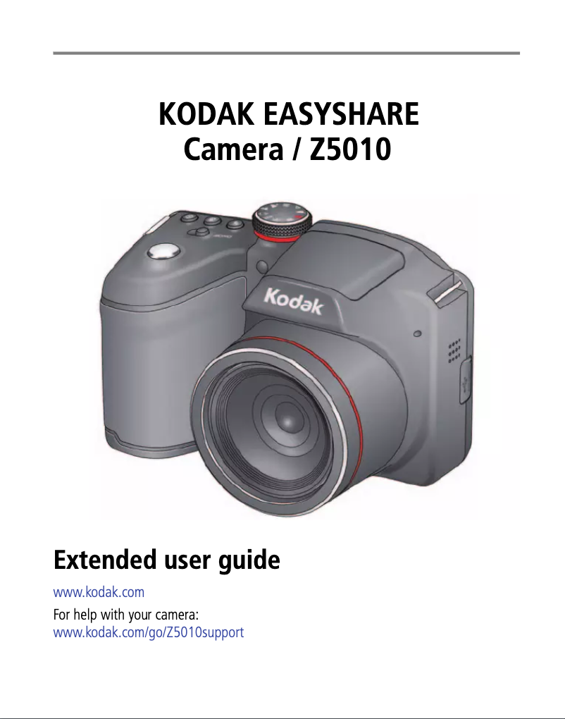 Page n°1 - Manuel utilisateur Kodak EasyShare Z5010