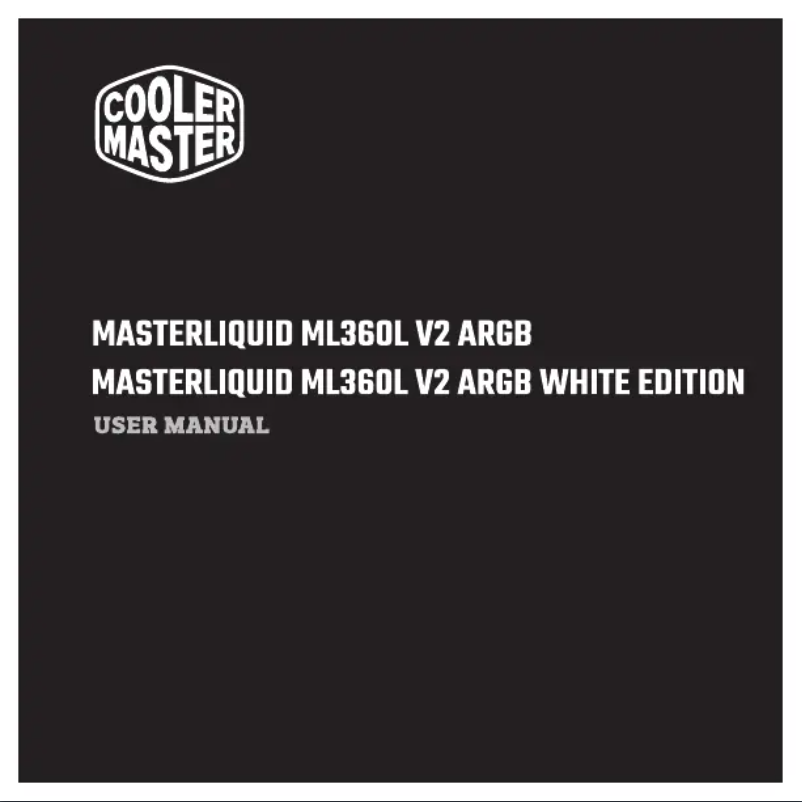 Page 1 de la notice Manuel utilisateur Cooler Master MasterLiquid ML360L V2 ARGB