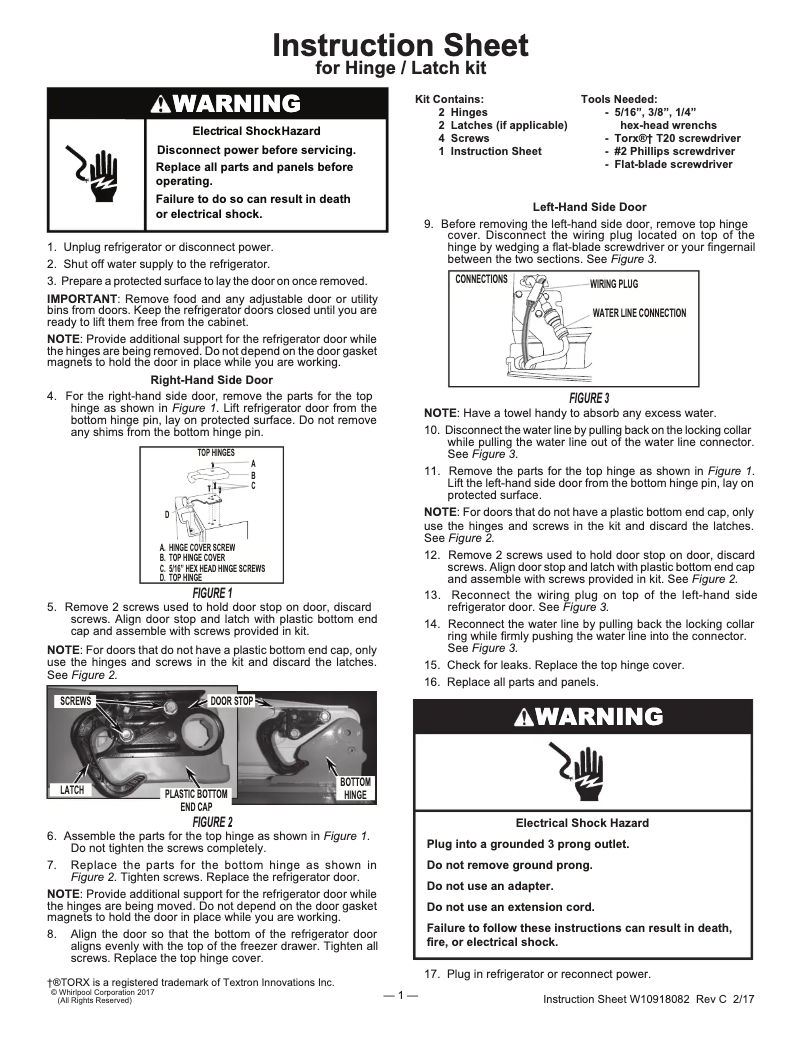 Page 1 of the manual Instructions / Assembly JennAir JFC2089BEM