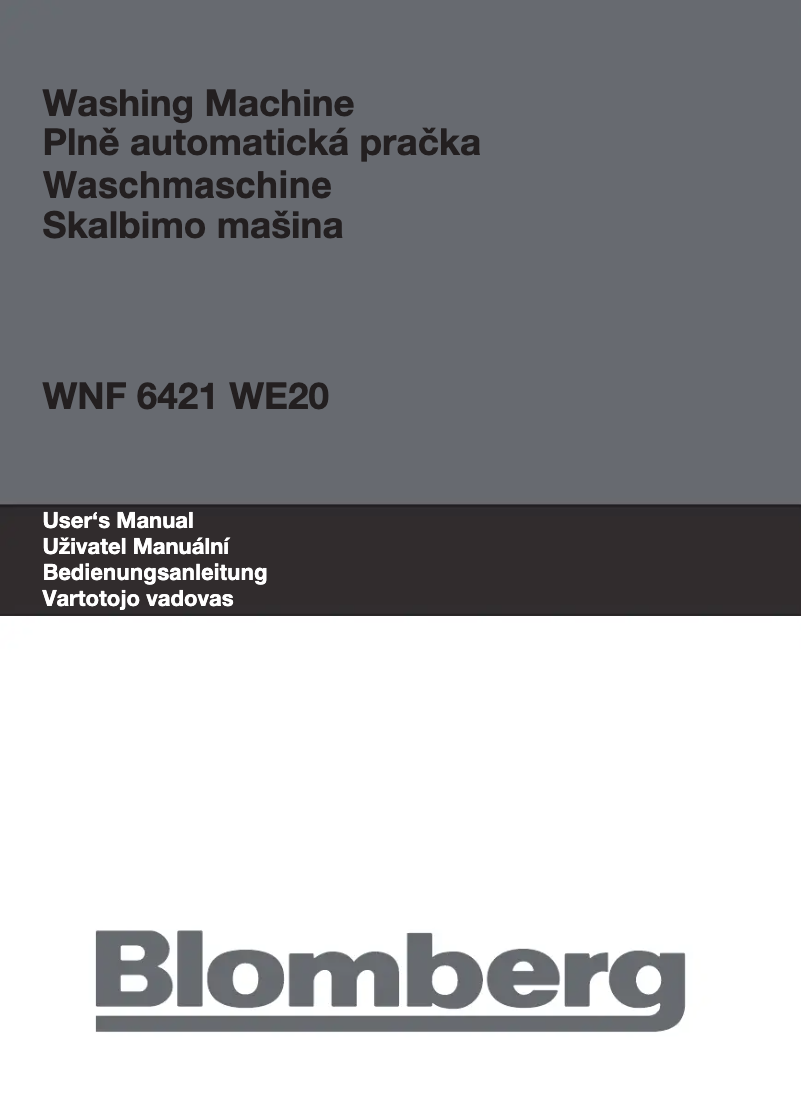 Page n°1 - Manuel utilisateur Blomberg WNF 6421 WE20