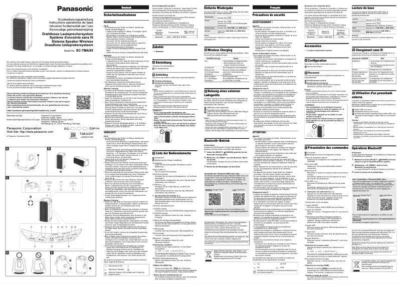 Page n°1 - Manuel utilisateur Panasonic SC-TMAX5