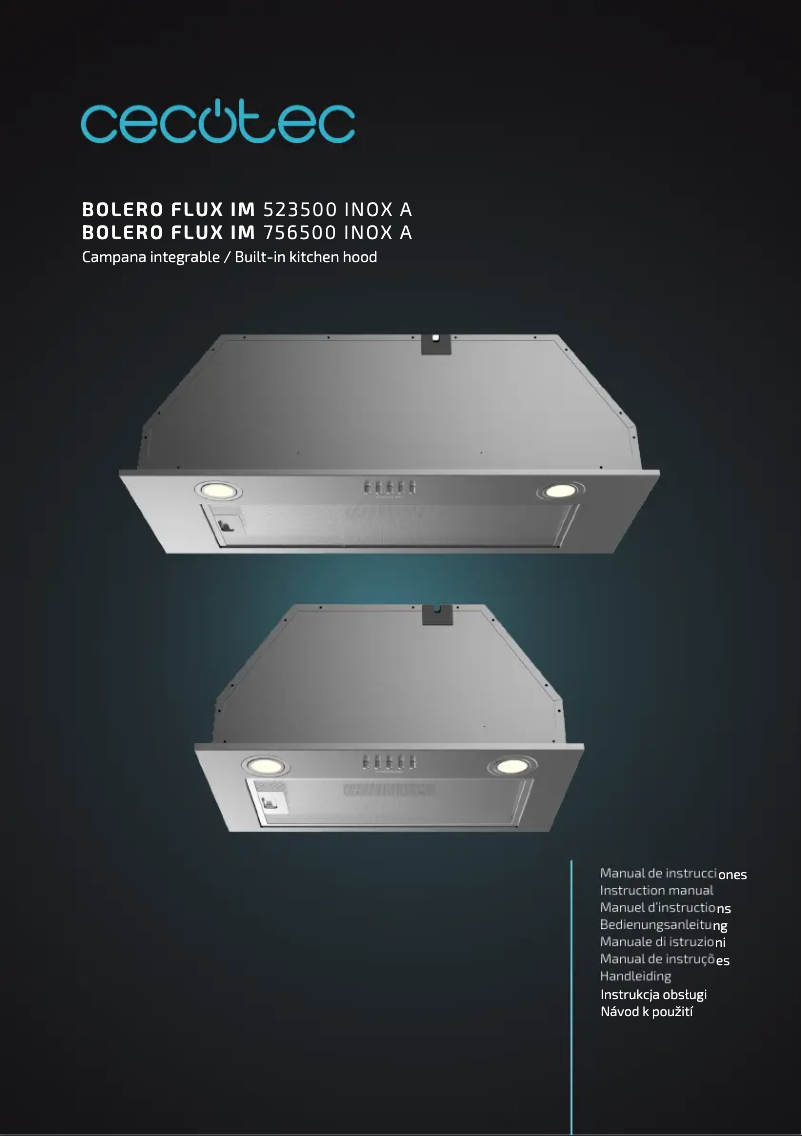 Page 1 de la notice Manuel utilisateur Cecotec Bolero Flux IM 523500